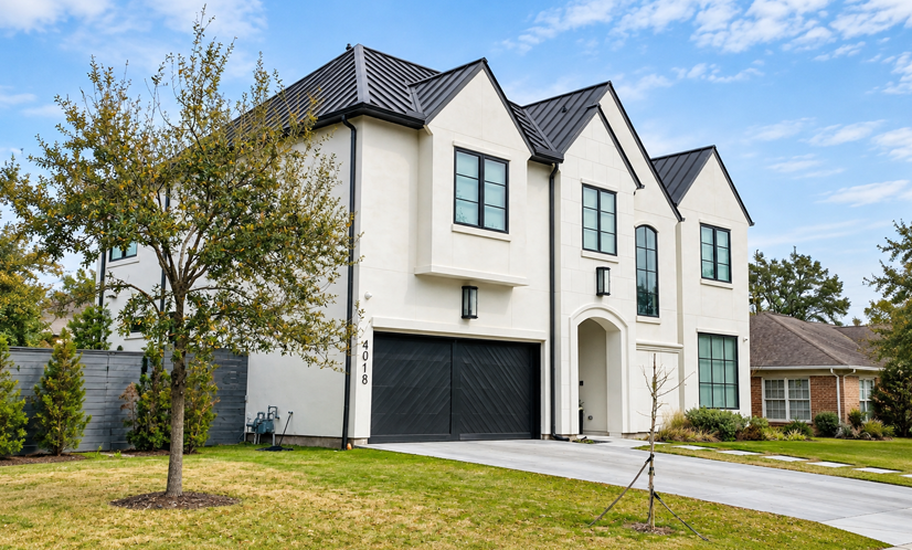 Modern Two-Story House with Stucco Exterior in Houston TX